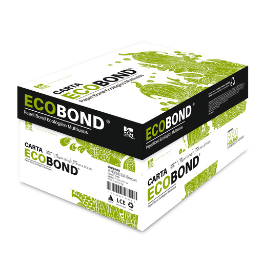 Caja de Papel Reciclado Copamex Ecobond / Carta / 5000 hojas / Blanco