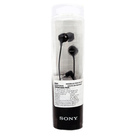 Audífonos Sony MDREX15LP / In ear / Plug 3.5 mm / Negro