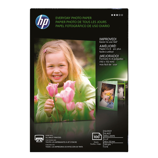 Papel Fotográfico Hp Everyday Glossy CR759A 100 hojas 4 x 6 200 gr | Office  Depot Mexico