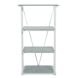 Librero Ejecutivo Office Depot Aspen / Blanco / Cristal templado Librero Ejecutivo Office Depot Aspen / Blanco / Cristal templado