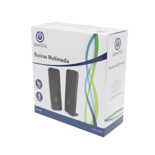 BOCINAS MULTIMEDIA SPECTRA SPT041 (NEGRO, 2.0)