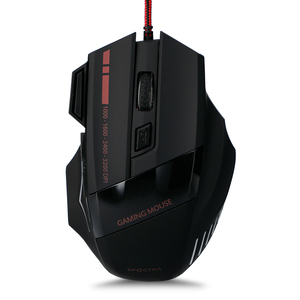 Mouse Gamer Óptico Spectra PJT-DMS812 / Alámbrico / USB / 2400dpi / Negro