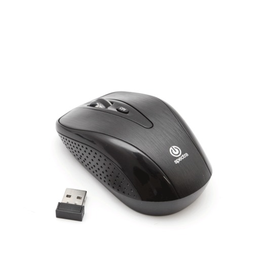 MOUSE INALAMBRICO SPECTRA AJUSTABLE (NEGRO, USB)