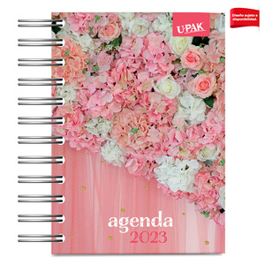 Agenda Básica Flores Rosas 2023 Upak 