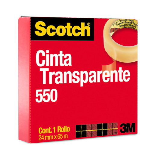 Cinta Adhesiva Scotch 550 Transparente 24 mm x 65 m