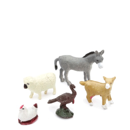 Figuras para Maqueta Mercería La Principal Animales de Granja 5 piezas
