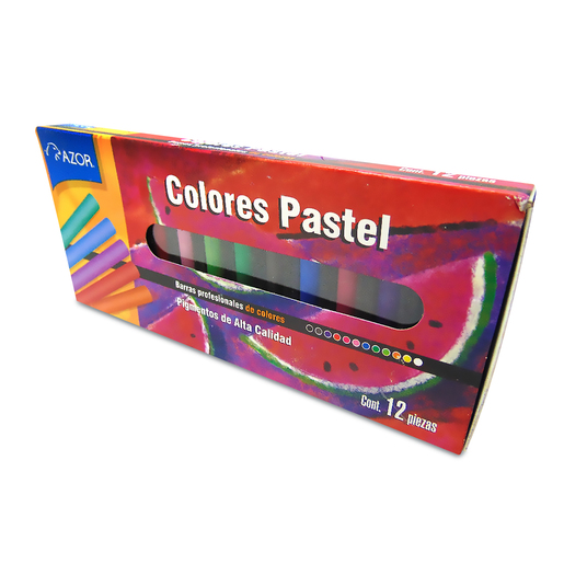 Juego de Pinturas Pastel Seco Profesional en Barra Azor Stafford DAD0500 / Colores surtidos / 12 piezas
