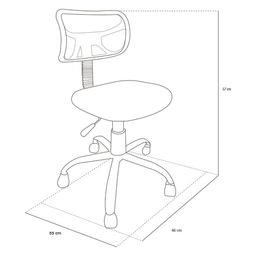 Silla Secretarial SKy Chair CS-161 Mesh Negro