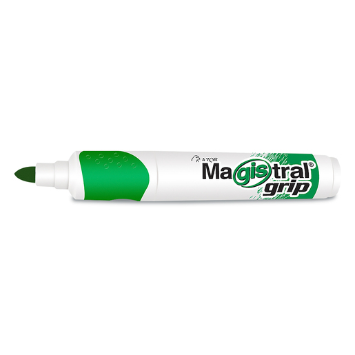 Marcador para Pizarrón Blanco Magistral Grip / Punta de bala / Verde / 1 pieza