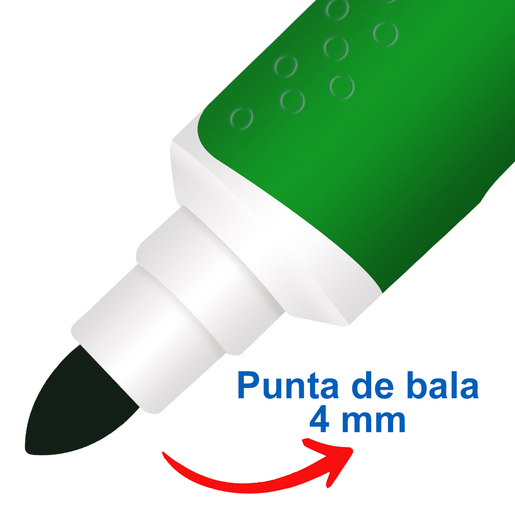 Marcador para Pizarrón Blanco Magistral Grip / Punta de bala / Verde / 1 pieza