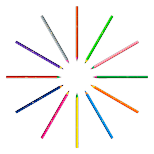 Lápices de Colores Hexagonales Bic Evolution Circus / 12 piezas / 2 lápices gratis