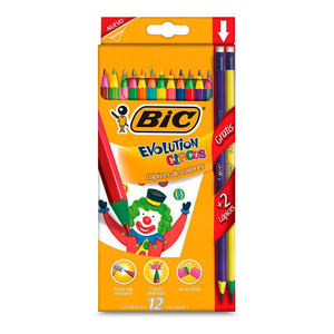 Plumones Mágicos Bic Evolution Borrables Lavables Punta Redonda Colores  Surtidos 12 piezas