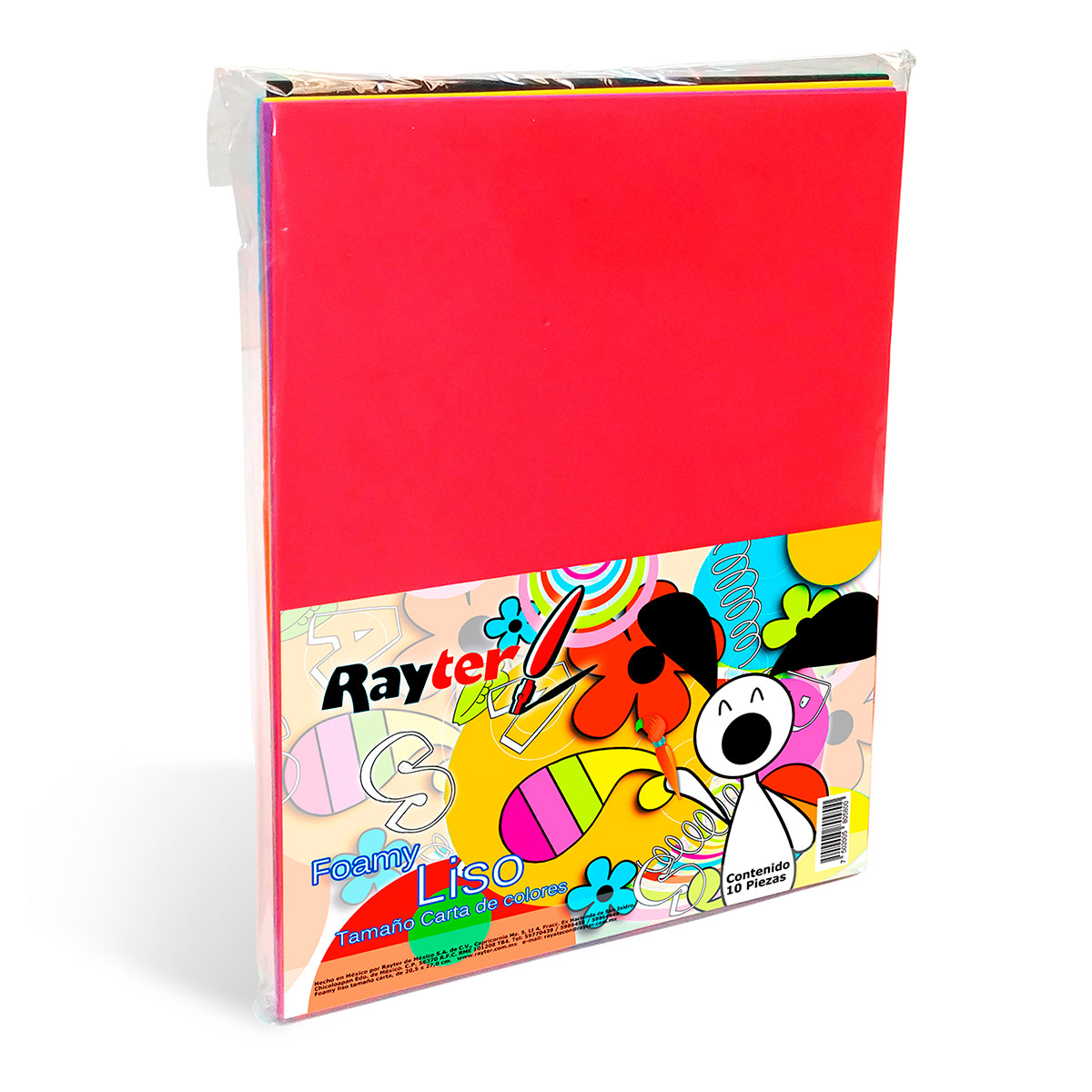 Foamy Carta Rayter / Colores surtidos / 10 piezas