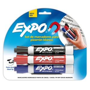 MARCADOR PAPER MATE EXPO CON CLIP (COLORES, 3 PZS) MARCADOR PAPER MATE EXPO CON CLIP (COLORES, 3 PZS)