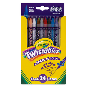 Lápices de Colores Redondos Crayola Twistables / 24 piezas