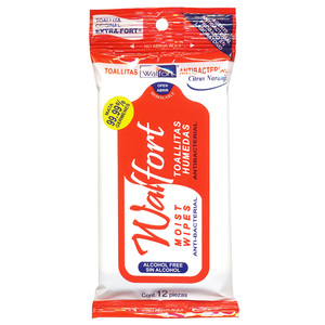 Toallitas Húmedas Antibacteriales Walfort Citrus Naranja / Empaque 12 piezas Toallitas Húmedas Antibacteriales Walfort Citrus Naranja / Empaque 12 piezas