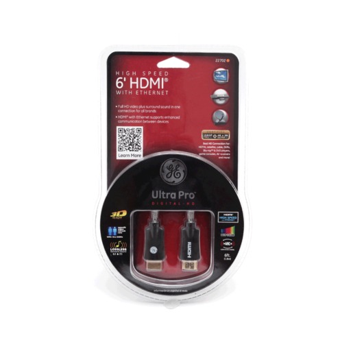 CABLE HDMI GENERAL ELECTRIC ULTRA PRO CON ETHERNET (1.8 METROS)
