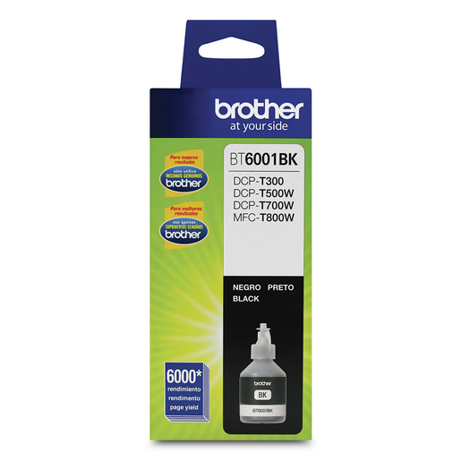Botella de Tinta Brother BT6001BK / Negro / 6000 páginas / DCP / MFC