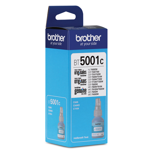 Botella de Tinta Brother BT5001C / Cyan / 5000 páginas / Brother DCP / MFC