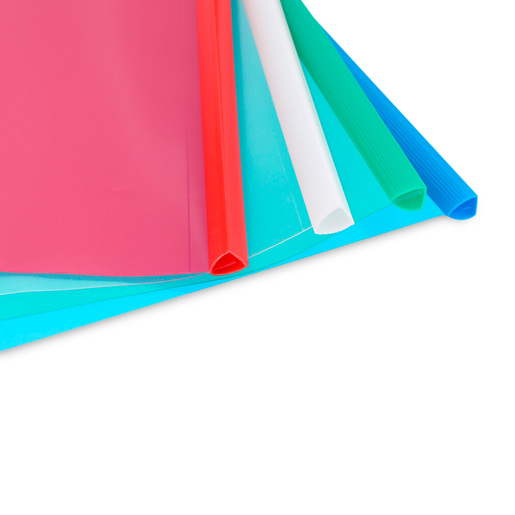 Folders Carta de Plástico con Costilla Red Top / Colores surtidos / 4 piezas