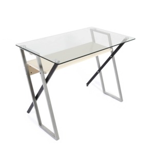 Escritorio Ejecutivo Coscorp Tendence / Beige / MDF / Acero / Cristal Escritorio Ejecutivo Coscorp Tendence / Beige / MDF / Acero / Cristal