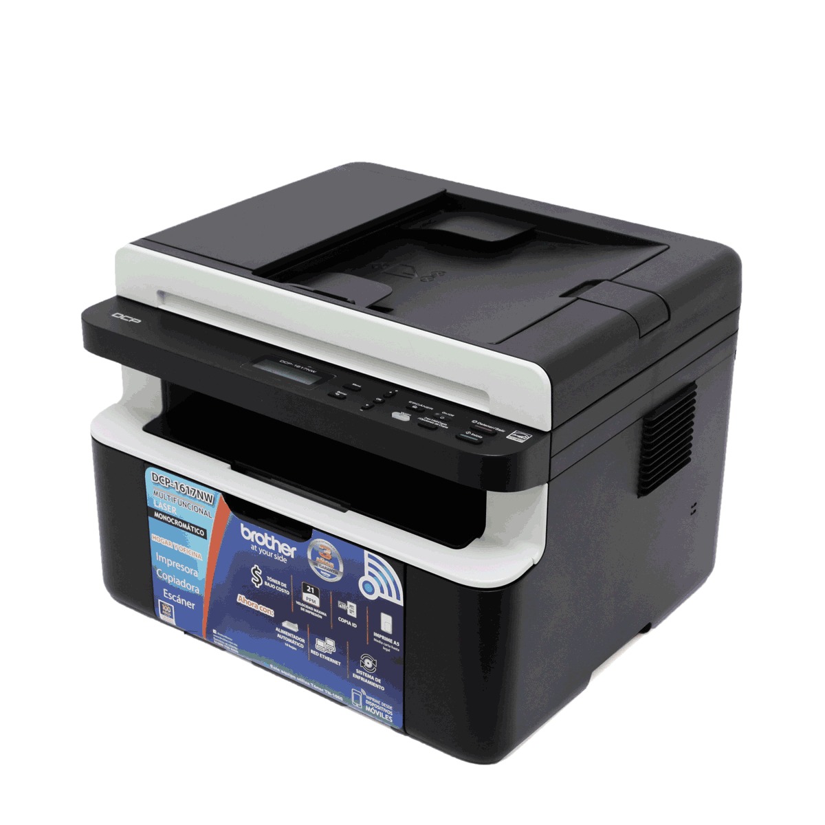 Impresora Multifuncional Brother DCP1617 Láser Blanco y negro WiFi USB