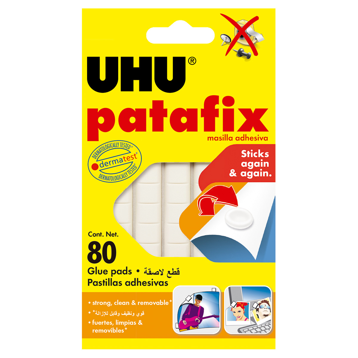 Adhesivos De Montaje Uhu Patafix 52 Gr 80 Pzs Office Depot Mexico