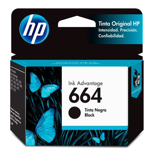 Cartucho de Tinta Hp 664 / F6V29AL / Negro / 120 páginas / DeskJet