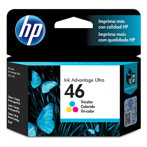 Cartucho de Tinta Hp 46 / CZ638AL / Tricolor / 750 páginas / DeskJet