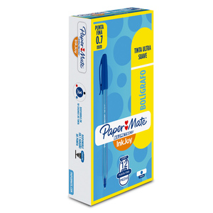 Plumas Paper Mate Kilométrico InkJoy 100 / Punto fino / Tinta azul / 12 piezas Plumas Paper Mate Kilométrico InkJoy 100 / Punto fino / Tinta azul / 12 piezas