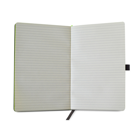 Libreta de Notas IVORY BLACK / 240 páginas rayadas / 13 x 21 cm / Elástico y portapluma / Negro