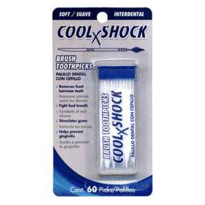 Palillos Dentales con Cepillo Suave Cool Shock / Empaque 60 piezas