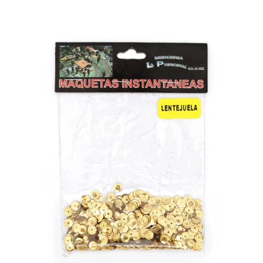 Lentejuela Metálica La Principal Dorado