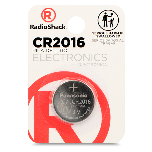 Pila Botón de Litio CR2016 RadioShack / 1 pieza 