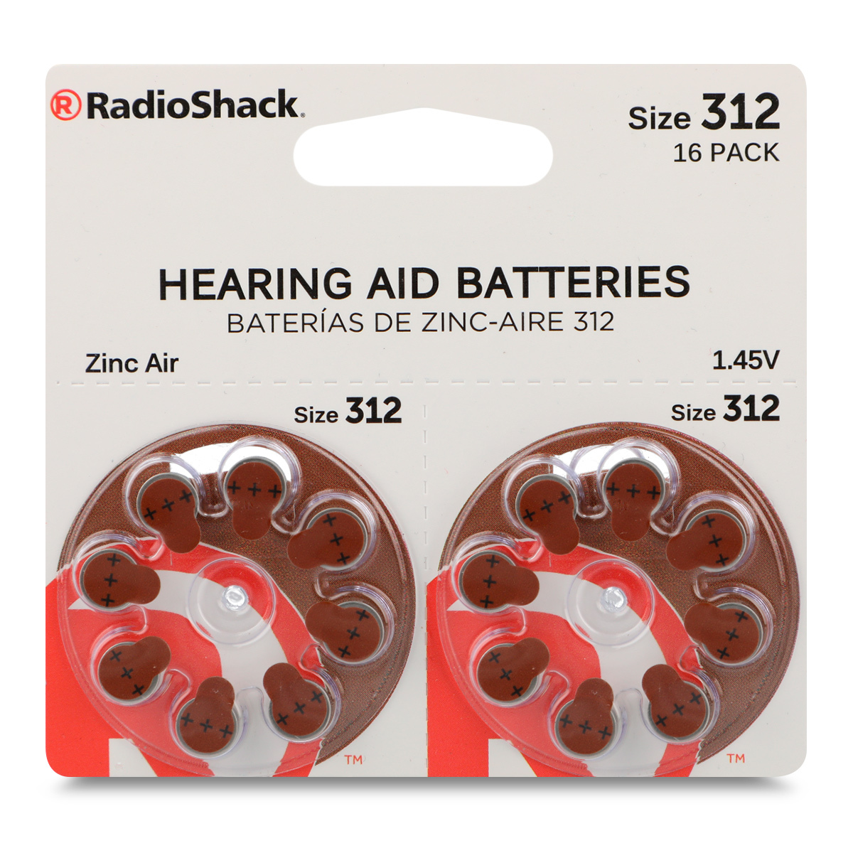 Batería Auditiva RadioShack 312 / Paquete 16 piezas