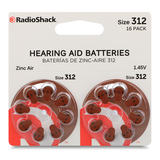 Batería Auditiva RadioShack 312 / Paquete 16 piezas