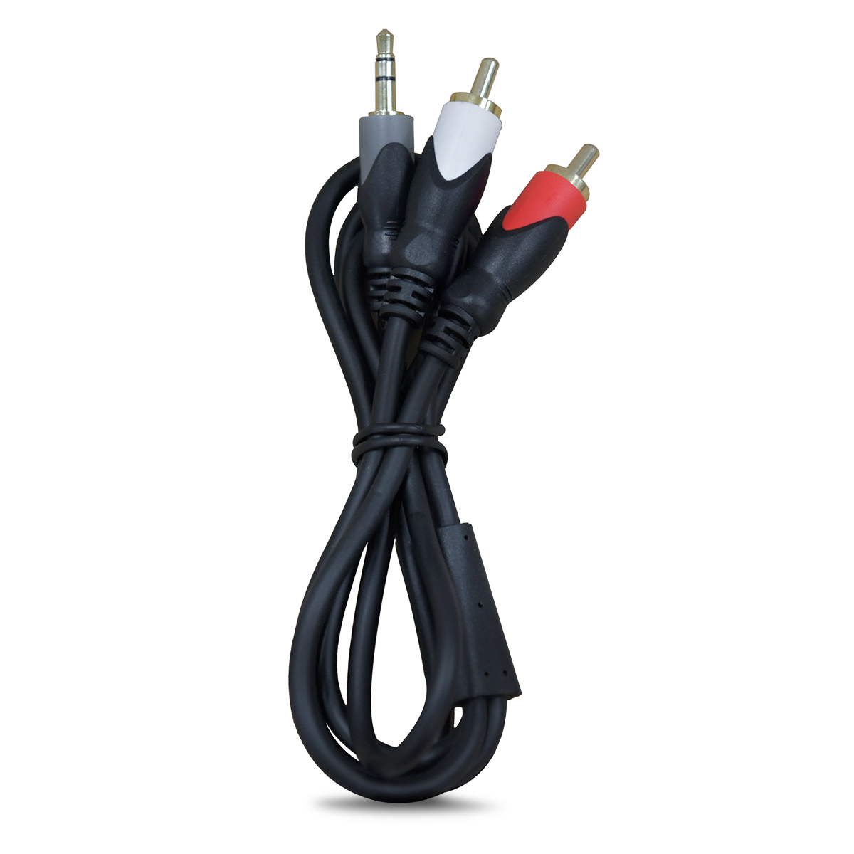 Cable Auxiliar 3.5 mm a RCA RadioShack / 90 cm / Negro