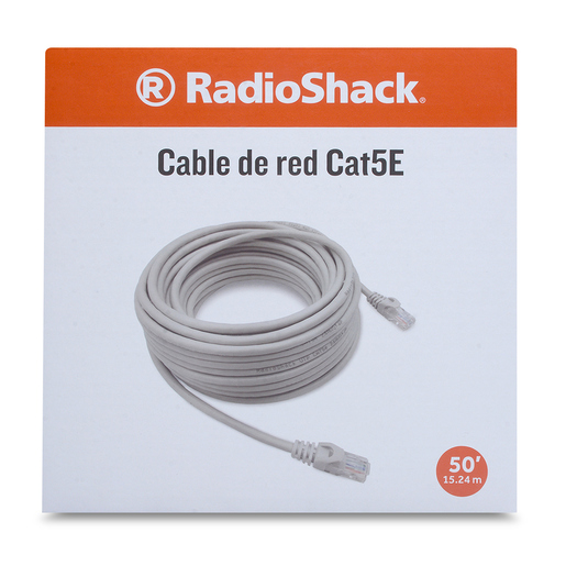 Cable Ethernet Cat5 RadioShack / 15.2 metros / Gris