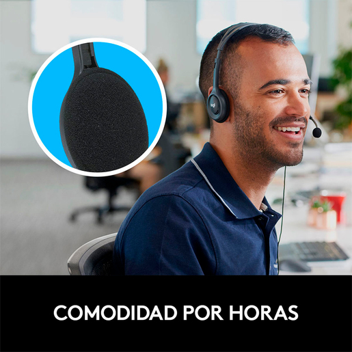Audífonos Plegables Logitech H111 3.5 mm Gris