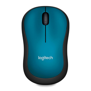 Mouse Inalámbrico Logitech M185 / Nano receptor USB / Negro con azul / PC / Laptop / Mac