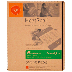 MICA TERMICA CARTA GBC (100 PZS., 5 MIL) MICA TERMICA CARTA GBC (100 PZS., 5 MIL)