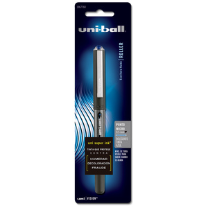 Pluma Uniball Vision Roller / Punto extrafino / Tinta azul líquida / 1 pieza Pluma Uniball Vision Roller / Punto extrafino / Tinta azul líquida / 1 pieza