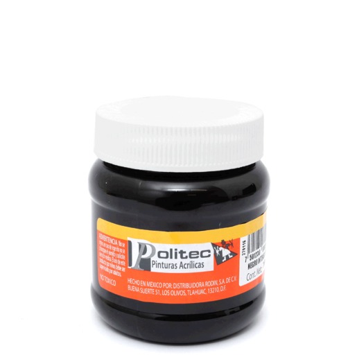 Pintura Acrílica Politec 302 / Negro intenso / 1 pieza / 250 ml