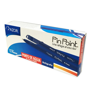 Plumas Azor Pin Point / Punto fino / Tinta azul / 12 piezas Plumas Azor Pin Point / Punto fino / Tinta azul / 12 piezas