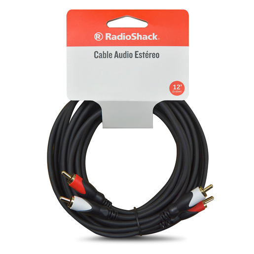 Cable RCA de Audio Stereo RadioShack / 3.6 m / Negro