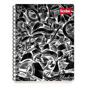 Cuaderno de Forma Francesa Scribe Black Cuadro Grande 100 hojas