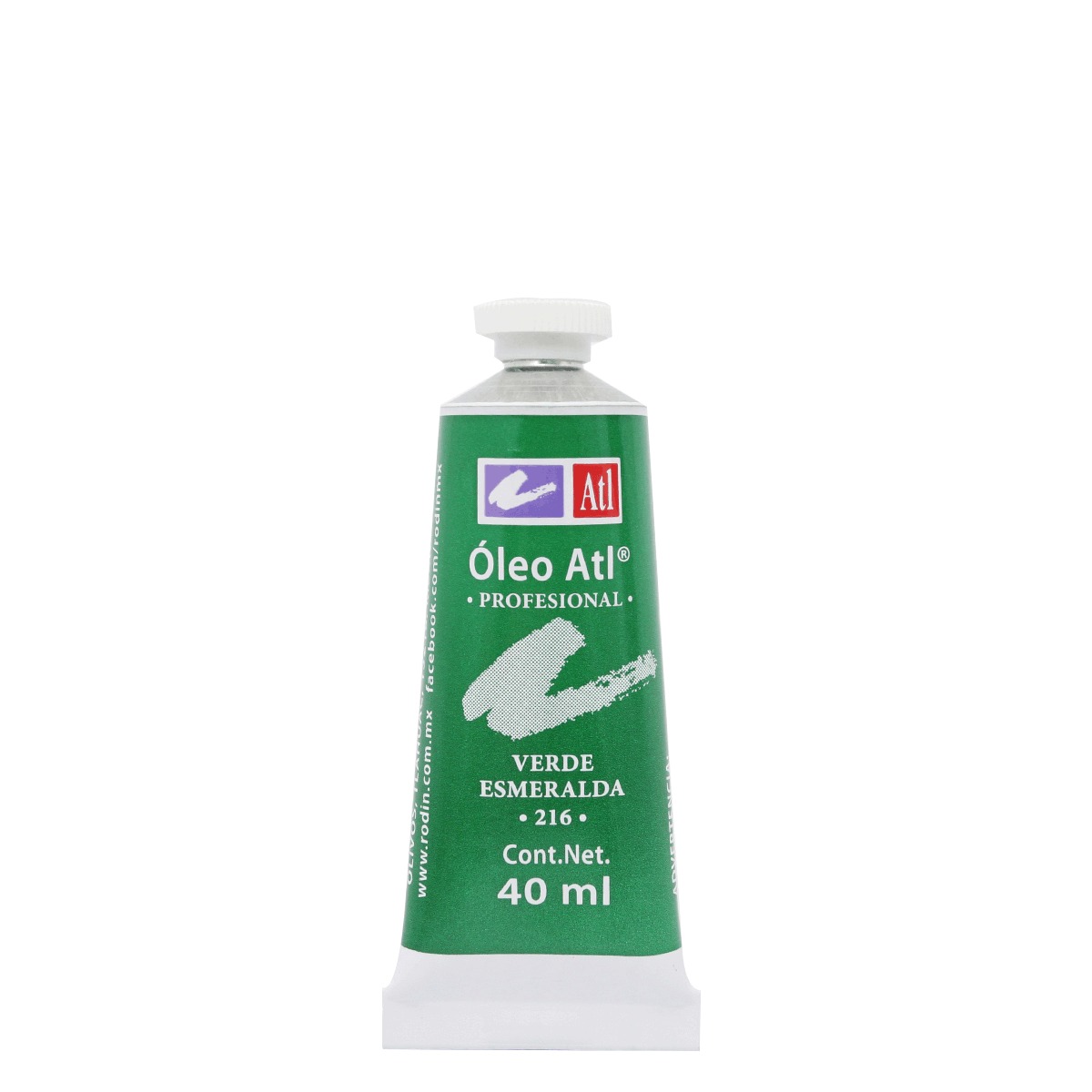 Pintura al Óleo Profesional Rodin ATL 216 Verde Esmeralda 40 ml