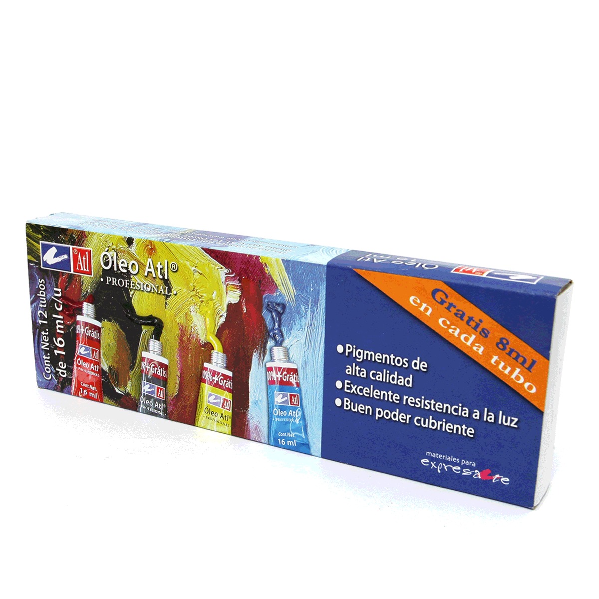 PINTURA OLEO ATL (COLORES, 12 PZS.) | Office Depot Mexico