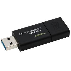 Memoria USB Kingston DataTraveler 100 G3 / 128gb / USB 3.0 / Negro /