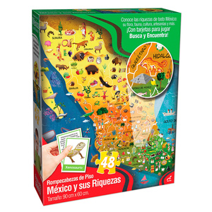 ROMPECABEZAS MEXICO Y SUS RIQUEZAS (48 PZS.) ROMPECABEZAS MEXICO Y SUS RIQUEZAS (48 PZS.)